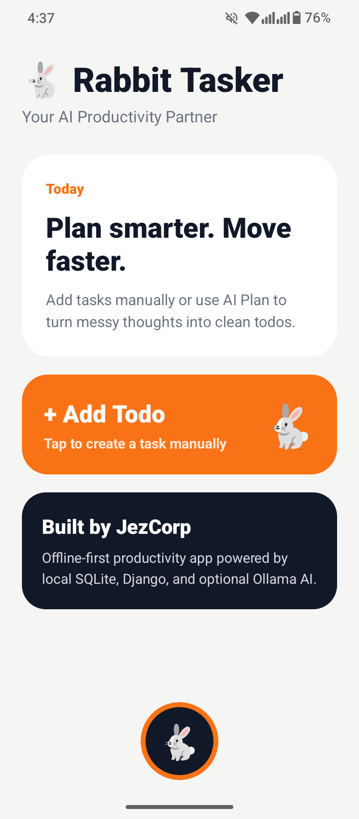 Rabbit Tasker screenshot 1